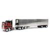 DCP 1/64 Red & Black Kenworth K100 Aerodyne Long Frame w/Chrome Reefer Trailer, by First Gear, 60-1556 view 1
