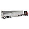 DCP 1/64 Red & Black Kenworth K100 Aerodyne Long Frame w/Chrome Reefer Trailer, by First Gear, 60-1556 view 3