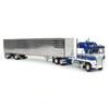 DCP 1/64 Blue & White Kenworth K100 Aerodyne Long Frame w/Chrome Van Trailer, by First Gear, 60-1560 view 2