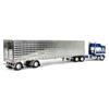 DCP 1/64 Blue & White Kenworth K100 Aerodyne Long Frame w/Chrome Van Trailer, by First Gear, 60-1560 view 3