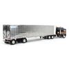 DCP 1/64 Silver & Black Kenworth K100 Aerodyne Long Frame w/Chrome Van Trailer, by First Gear, 60-1559 view 3