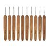 10pcs Crochet Hook Portable Practical Ergonomic Wooden Handle Metal Crochet Needle Knitting Tools for DIY Sewing Tools view 1