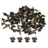 uxcell 50 Sets Spike Rivet, 7mm Pyramid Rapid Rivet Studs Square Punk Spikes Leathercraft Decoration for Clothing Belts Bags Shoes, Bronze Tone view 1