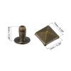uxcell 50 Sets Spike Rivet, 7mm Pyramid Rapid Rivet Studs Square Punk Spikes Leathercraft Decoration for Clothing Belts Bags Shoes, Bronze Tone view 2