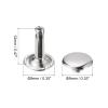 uxcell 100 Sets Leather Rivets, 9mm Double Cap Rivets 12mm Height Metal Studs Rivet for Leather Craft Repair DIY Purse Belts Bags Shoes, Silver Tone view 2