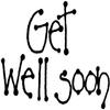 Hampton Studios Get Well Soon Rubber Stamp, 2 X 3 Wood Stamp view 2
