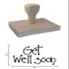 Hampton Studios Get Well Soon Rubber Stamp, 2 X 3 Wood Stamp view 4