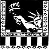 Hampton Studios Liberty Rubber Stamp, 4 X 3 Wood Stamp view 2