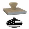 Hampton Studios Flag Ornament Lg Rubber Stamp, 2 X 2 Wood Stamp view 1
