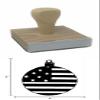 Hampton Studios Flag Ornament Lg Rubber Stamp, 2 X 2 Wood Stamp view 4