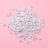 1000pcs White Acrylic Heart Beads 7mm Flat Round Pony Disc Coin with Multicolor Enamel Heart Loose Spacer Beads for DIY Bracelet Jewelry Making view 3