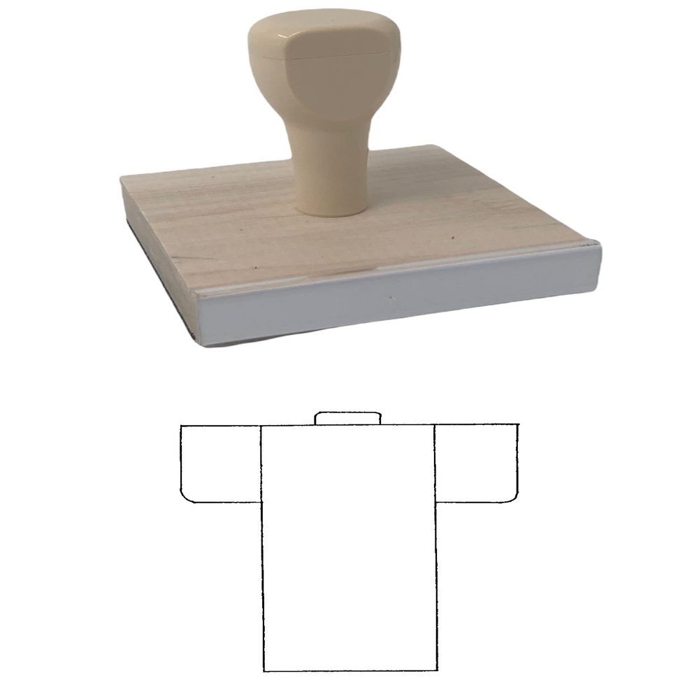 Hampton Studios Plain Kimono Lg Rubber Stamp, 4 X 4'' Wood Stamp