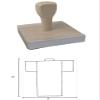 Hampton Studios Plain Kimono Lg Rubber Stamp, 4 X 4'' Wood Stamp view 4