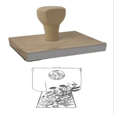 Hampton Studios Kimono #2 Rubber Stamp, 4 X 3'' Wood Stamp