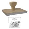 Hampton Studios Kimono #2 Rubber Stamp, 4 X 3'' Wood Stamp view 1