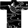 Hampton Studios Koi Kimono Rubber Stamp, 4 X 4'' Wood Stamp view 2