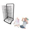 Home Painting Drying Rack for Kids, Space Saving Rack, Black, Easy to Assemble, Swivel Casters, Store Student Watercolors, Painting, for Classroom/Home view 1