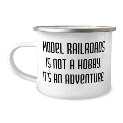 Beautiful Model Railroads Gifts, Model Railroads is not a Hobby. It's an Adventure, Model Railroads 12oz Camping Mug From Friends, Model railways, Model trains, Railway modeling, Train modeling, Funny