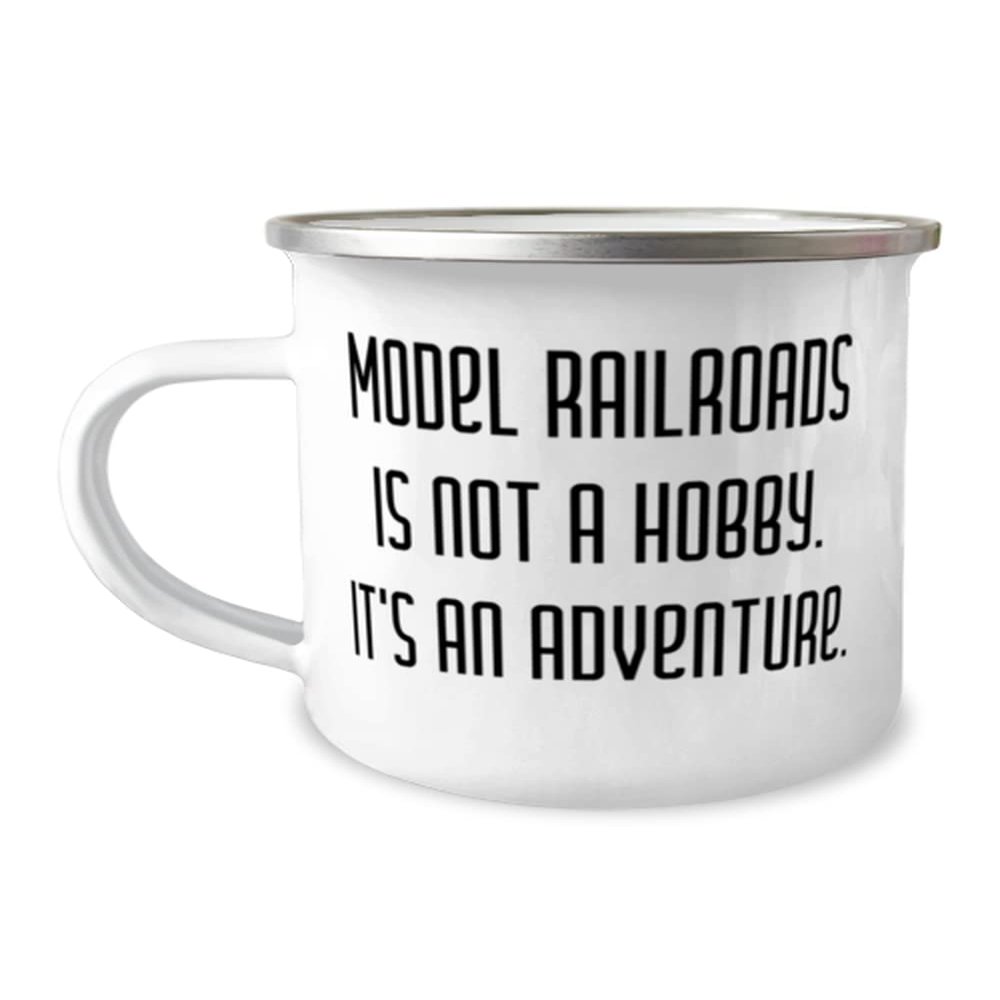 Beautiful Model Railroads Gifts, Model Railroads is not a Hobby. It's an Adventure, Model Railroads 12oz Camping Mug From Friends, Model railways, Model trains, Railway modeling, Train modeling, Funny