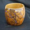 Lichtenberg Figure Yarn Bowl - Handmade Wooden Yarn Bowl for Knitting Yarn Ball Holder - Yarn Bowls with Holes Crochet Bowl Holder - Yarn Storage Bowl 7" x 4" inches (Sky-Blue-A) view 3
