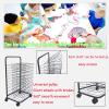 ROFBIHG Art Drying Rack for Classroom, Canvas Rack Art Storage, Multi-Layer Removable Tray, Easy Access, Silent Wheels with Brakes, for Classrooms, Art Studios and Home Use view 2