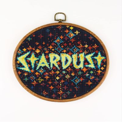 Stardust CS653-1 - Counted Cross Stitch KIT#2. Set of Threads, Needles, AIDA Fabric, Needle Threader, Embroidery Clippers and Printed Color Pattern Inside.