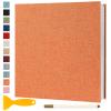 Photo Album Self Adhesive Pages Scrapbook Magnetic Photo Albums with Sticky Pages for 4x6 5x7 8x10 Pictures Books with A Metallic Pen for Baby Family Wedding 13.2x12.8 Orange 60 Pages view 1