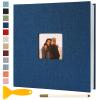 Photo Album Self Adhesive Pages Scrapbook Magnetic Photo Albums for 4x6 5x7 8x10 Pictures Sticky Pages Books for Baby Family Wedding 11x10.6 Blue 60 Pages view 1