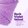 SOJITEK 2.2 LBS of Super Soft Velvet Bulky Yarn for Hand Knitting Blanket, Pillows, Handbag, DIY, Dark Violet, 36 Yards, Arm Knitting Yarn for Chunky Braided Knot Throw Blanket, Weave Craft Crochet view 3