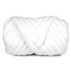 SOJITEK 2.2 LBS of Super Soft Velvet Bulky Yarn for Hand Knitting Blanket, Pillows, Handbag, DIY, White, 36 Yards, Arm Knitting Yarn for Chunky Braided Knot Throw Blanket, Weave Craft Crochet view 2