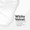 SOJITEK 2.2 LBS of Super Soft Velvet Bulky Yarn for Hand Knitting Blanket, Pillows, Handbag, DIY, White, 36 Yards, Arm Knitting Yarn for Chunky Braided Knot Throw Blanket, Weave Craft Crochet view 3