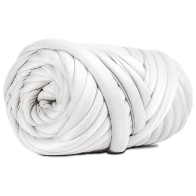 SOJITEK, DIY, 2.2 LBS of Soft Polyester Bulky Yarn for Hand Knitting Blanket, Pillow, Handbag, Ivory, 41.5 Yards, Arm Knitting Yarn for Chunky Braided Knot Throw Blanket, Weave Craft Crochet