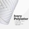 SOJITEK, DIY, 2.2 LBS of Soft Polyester Bulky Yarn for Hand Knitting Blanket, Pillow, Handbag, Ivory, 41.5 Yards, Arm Knitting Yarn for Chunky Braided Knot Throw Blanket, Weave Craft Crochet view 3