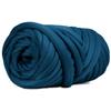 SOJITEK, DIY, 2.2 LBS of Soft Polyester Bulky Yarn for Hand Knitting Blanket, Pillow, Handbag, Demin Blue, 41.5 Yards, Arm Knitting Yarn for Chunky Braided Knot Throw Blanket, Weave Craft Crochet view 1