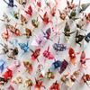 100PCS Premade Japanese Washi Origami Paper Cranes Folded Origami Cranes Handmade DIY Yuzen Paper Cranes Garlands For Tea Party Favors Wedding Baby Shower Birds Party Supplies (5.5") view 1