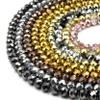 Chinese Crystal Beads | Metallic Rondelle Shaped Crystal Beads | Silver | 10mm Silver 10mm view 2