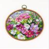 Cosmos and Dianthus Flowers CS966-1 - Counted Cross Stitch KIT#2. Set of Threads, Needles, AIDA Fabric, Needle Threader, Embroidery Clippers and Printed Color Pattern Inside. view 1