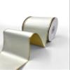 3 Inch Satin Metallic Reversible Ribbon with Wired Woven Edge - 428-3-09S Ivory/Gold view 1