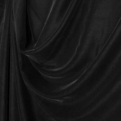 100% Micro Velvet Fabric Black Color 44"