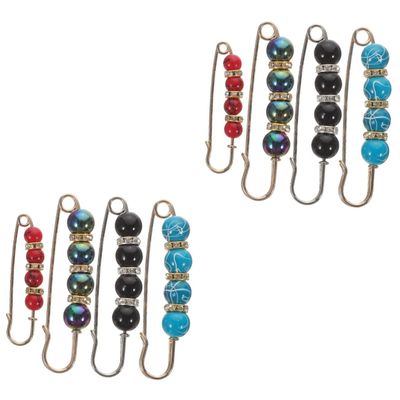 CORHAD 2sets Fashion Brooch Pins for Women Pearl Brooch Pins for Clothes 4pcs*2