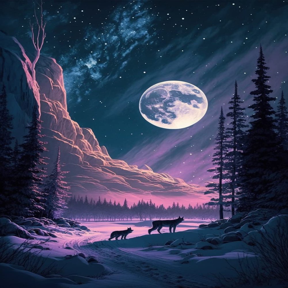 Mauve Night Sky Diamond Painting Kits - Landscape, Full Circle Gemstone Crystal Art Crafts Kit, for Adult Beginners, for Wall Decor & Living Room Decor (16 X 20 Inch)