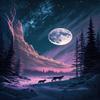 Mauve Night Sky Diamond Painting Kits - Landscape, Full Circle Gemstone Crystal Art Crafts Kit, for Adult Beginners, for Wall Decor & Living Room Decor (16 X 20 Inch) view 1