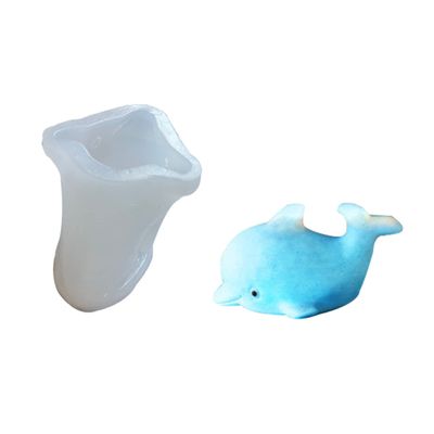 Dolphin Molds Soap Dish Silicone Mold Animal Storage Box Mould Jewelry Epoxy Casting Moulds for DIY Crafts Crystal Home Bathroom Decoration