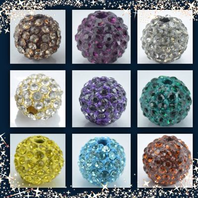 Rhinestone Shamballa Beads 8mm/10mm/12mm Bling Ball Rhinestone Beads for Rhinestone Jewelry, Bracelet Beads