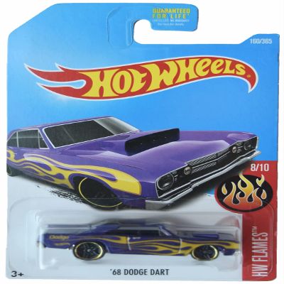 Hot Wheels '68 Dodge Dart, Purple, 1:64 Scale Die-Cast Car, 3 Inches, 1 Count