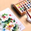 LYML.E1 2PCS Mini Watercolor Sketchbook,Portable Mini Watercolor Notebook, Travel Sketchbook,300g Watercolor Textured Drawing Papers. (Embroidery(3.4in* 3.4in and 2.8in* 2in)) view 4