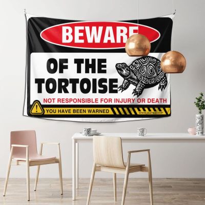 CakJuice Home Decor for Men Beware of Tortoise Tapestry Bedroom Door Decor Man Cave Accessories and Decor (Size : 100X150CM)