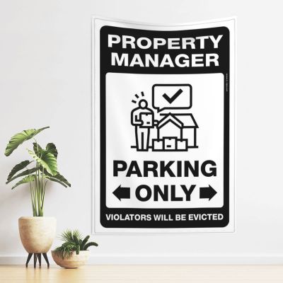 CakJuice Tapestry for Walls Property Manager Parking Only Tapestry Man Cave Accessories and Decor Room Door Decor (Size : 100X150CM)