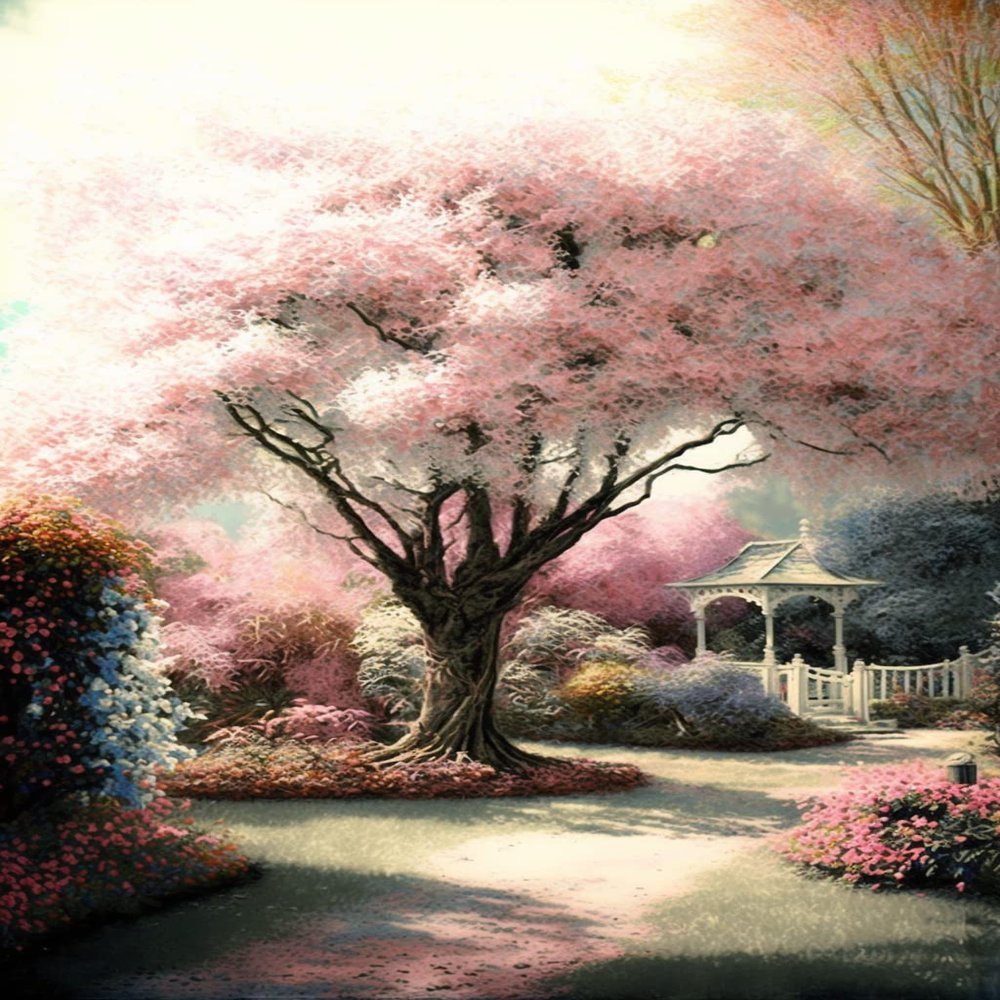 5D Retro Aesthetics Diamond Painting Kits - Garden in Front of Home Full Round Diamond Crystal Arts Crafts Kits, for Adults and Kids, for Home Decor & Wall Decor Gifts (16 X 20 Inch)