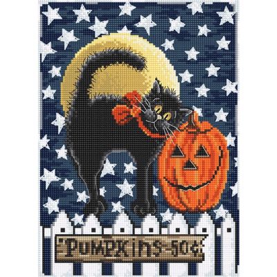 Letistitch Don't be a Scaredy Cat! Counted Cross-Stitch Kit